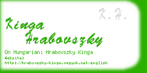 kinga hrabovszky business card